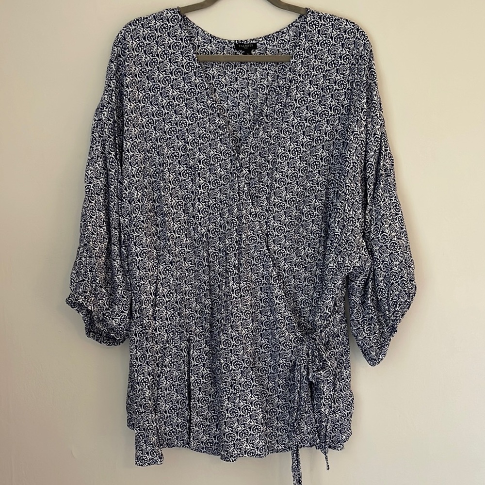 Talbots wrap blouse 3X